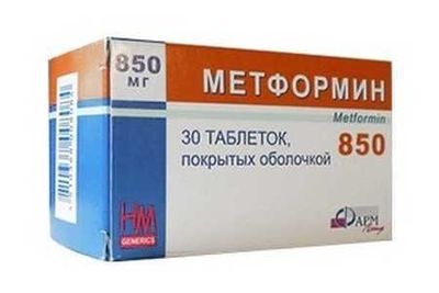 Упаковка метформина