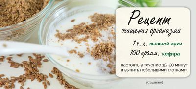 Льняная мука с кефиром