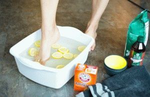 Ванна для ног с содой