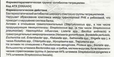 Тетрациклин фарма
