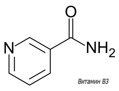 Структурная формула никотинамида